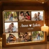 Personalized LED Photo Frame with Custom Photos & Name – Wooden Memory Lamp