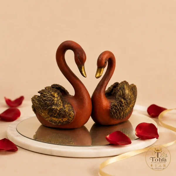 Eternal Love Swan Couple Showpiece – Set of 2