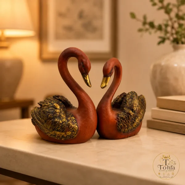 Eternal Love Swan Couple Showpiece – Set of 2