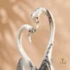 Elegant Swan Couple Showpiece – Marble Dust Decorative Figurine