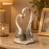 Elegant Swan Couple Showpiece – Marble Dust Decorative Figurine